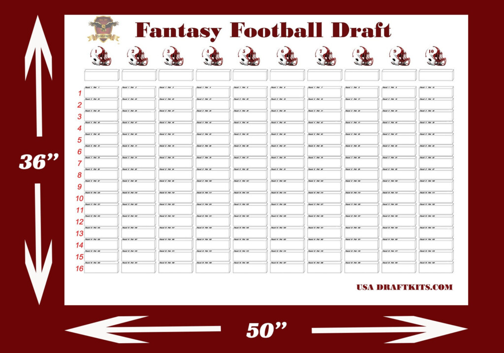 10 Team 16 Round Downloadable Draft Board Etsy