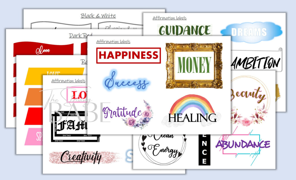 2022 Printable Manifesting Vision Board 50 Graphic Labels Etsy