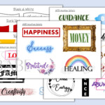2022 Printable Manifesting Vision Board 50 Graphic Labels Etsy