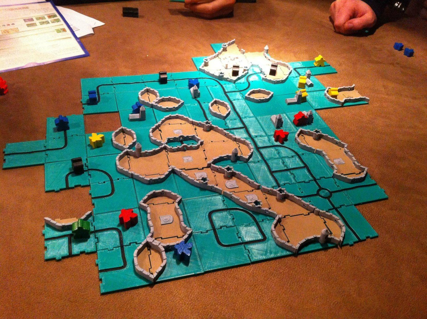 3D Printed Carcassonne Board Game Tiles Carcassonne Board Game