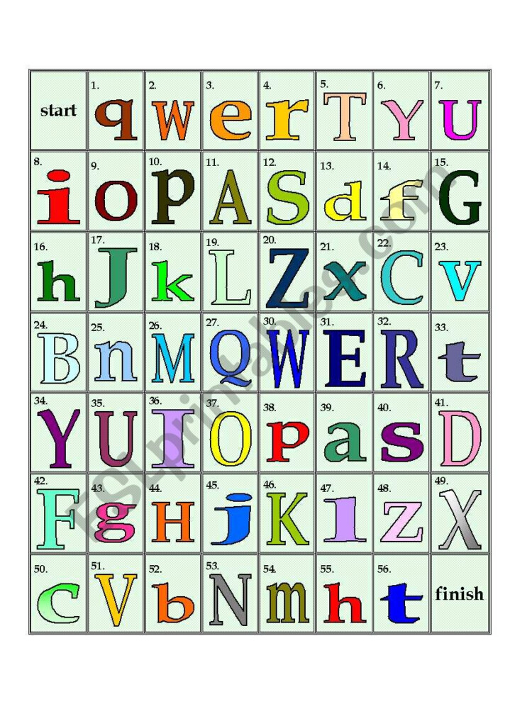 Abc Board Game ESL Worksheet By Sheyn