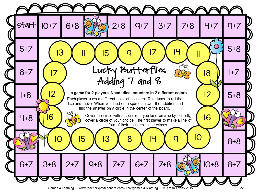 Addition Math Board Games Fun Math Math Boards Addition Math Board Games Fun Math Math Boards