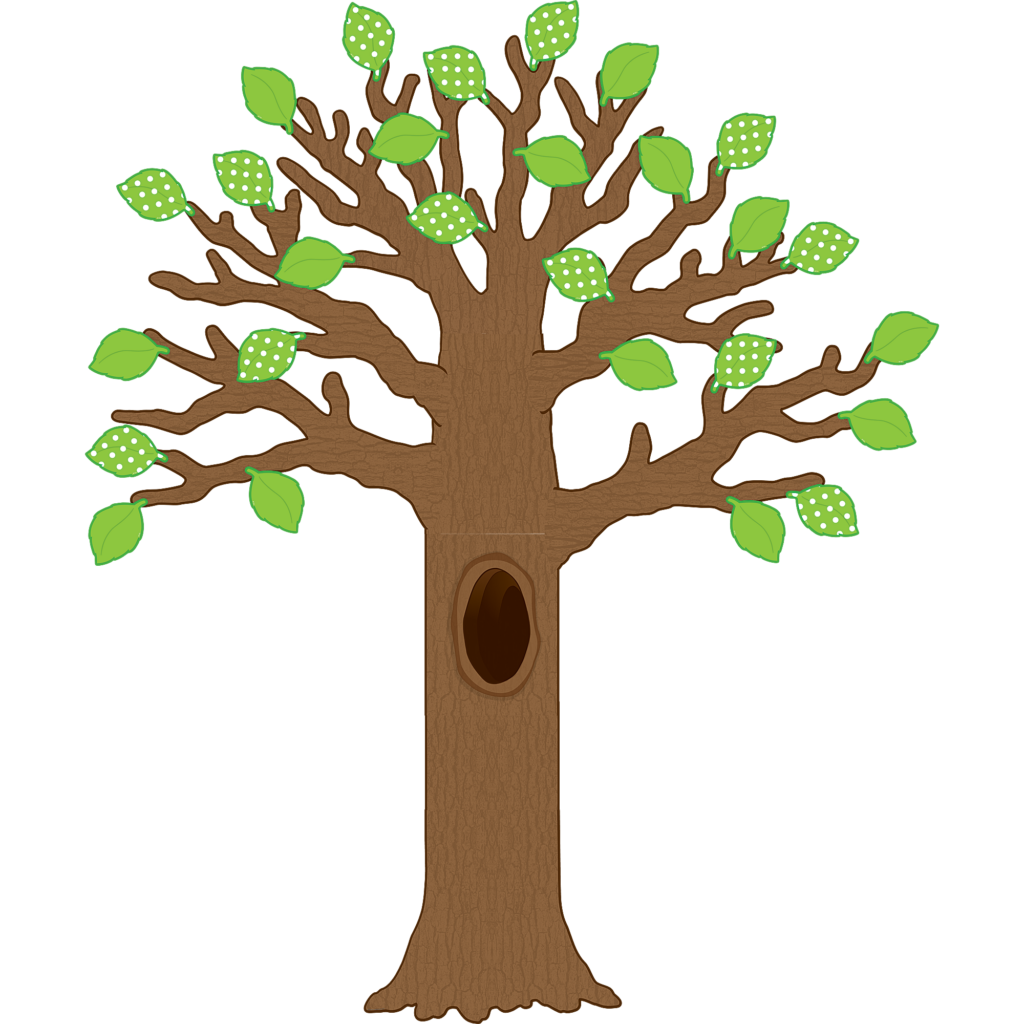 Big Tree With Polka Dot Leaves Bulletin Board Display Set TCR5435 