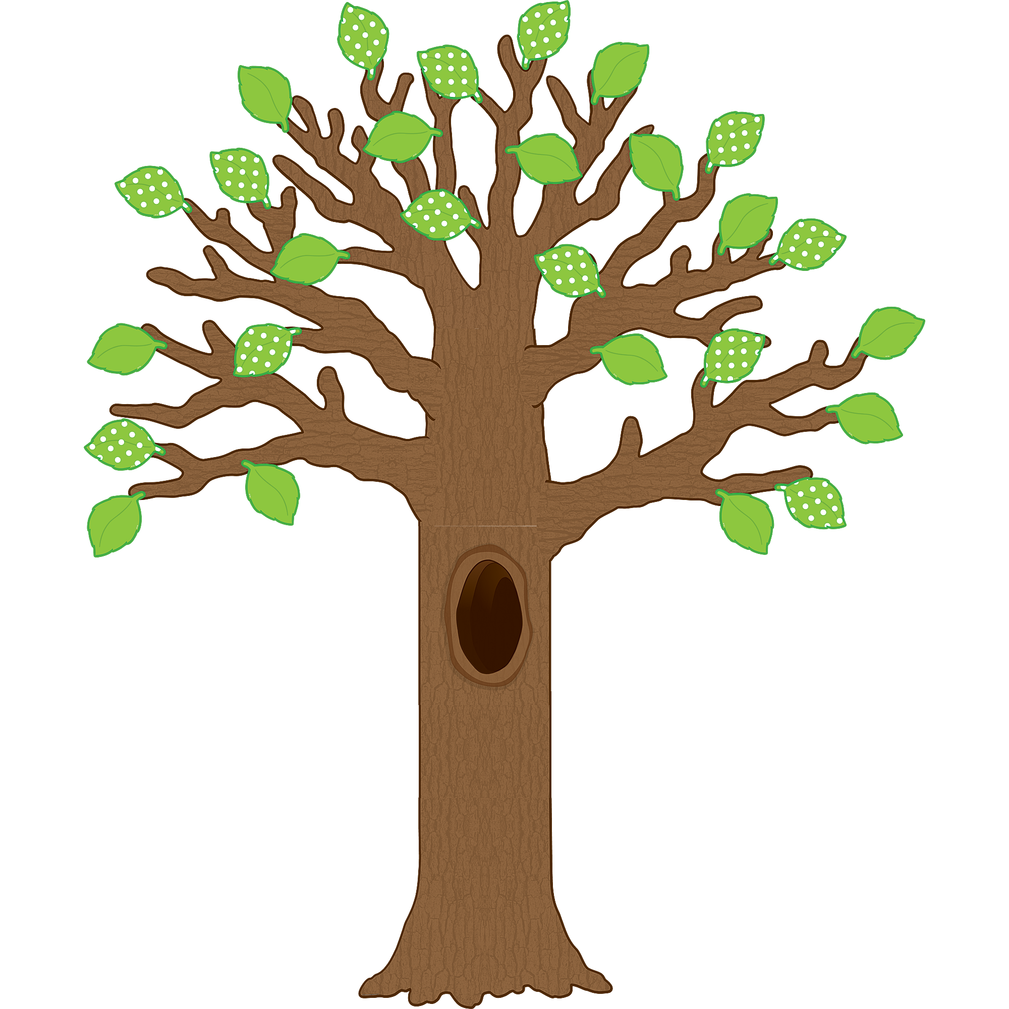 Big Tree With Polka Dot Leaves Bulletin Board Display Set TCR5435 Big Tree With Polka Dot Leaves Bulletin Board Display Set TCR5435