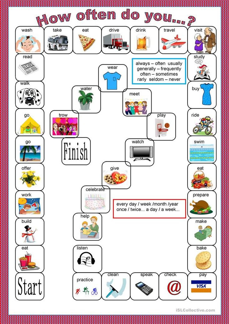 Board Game Frequency Adverbs English ESL Worksheets English Board Game Frequency Adverbs English ESL Worksheets English