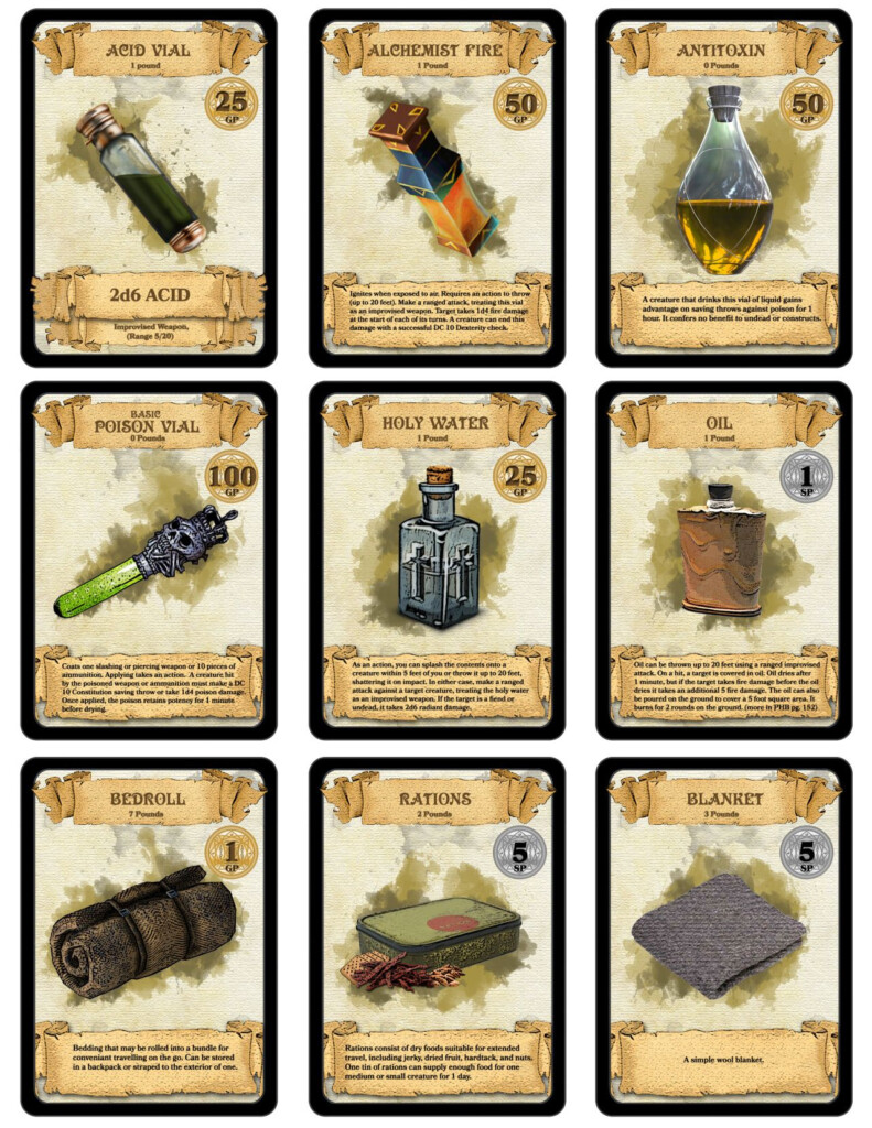 DM Paul Weber OVER 300 DOWNLOADABLE PRINTABLE D D CARDS I 