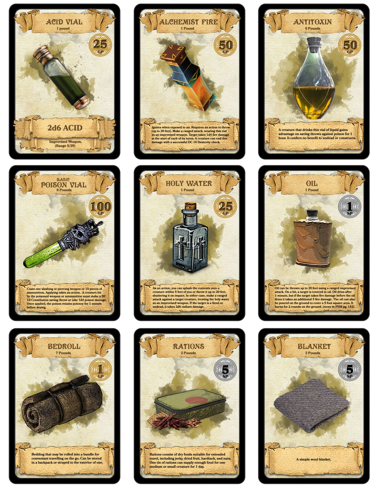DM Paul Weber OVER 300 DOWNLOADABLE PRINTABLE D D CARDS I