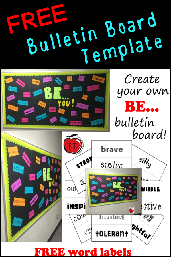 FREE BE Bulletin Board Word Labels Classroom Freebies Bulletin