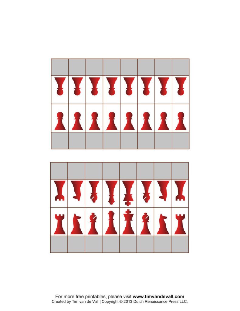 Free Printable Chess Boards And Chess Pieces For Kids Chess Board 