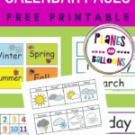 Free Printable Circle Time Calendar Planes Balloons Let s Make