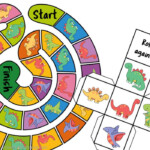 Free Printable Dinosaur Board Game And Dice In 2021 Dinosaur