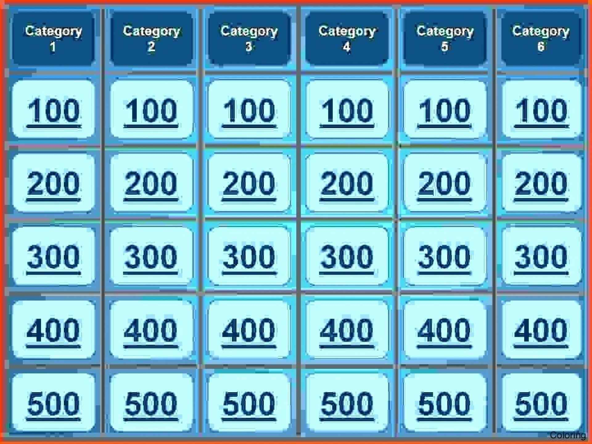 Free Printable Jeopardy Template Free Printable Jeopardy Template