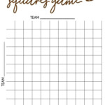 Free Printable Super Bowl Squares Game Board Perfect For Any Some