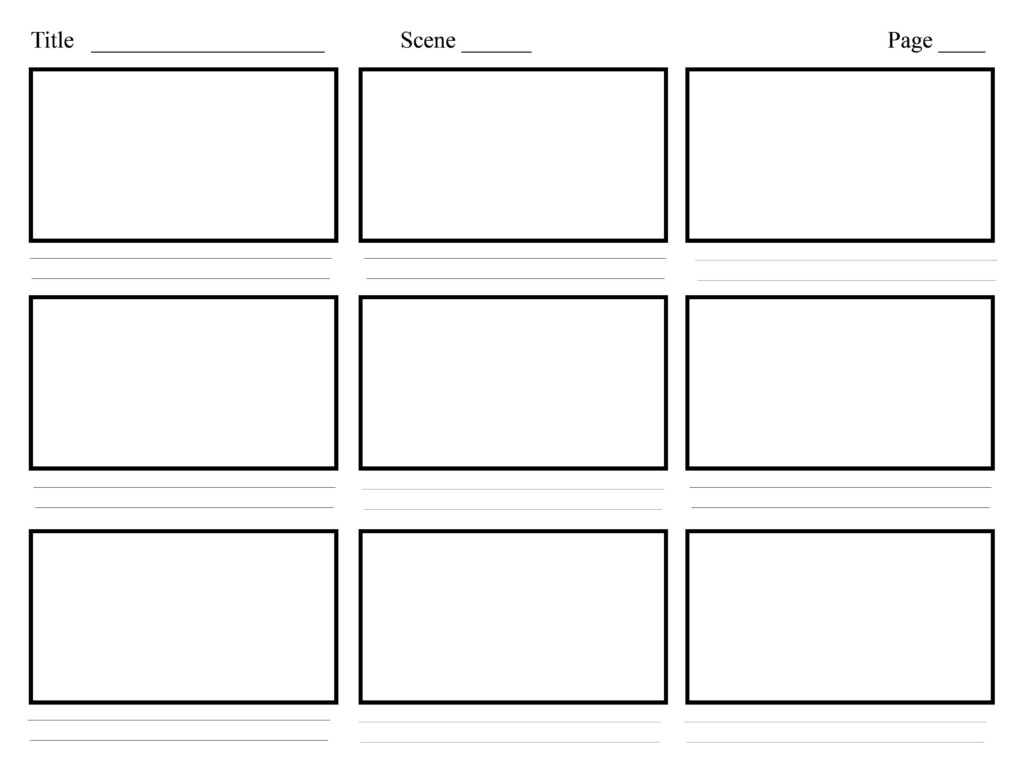 Free Storyboard Template Storyboard Template Character Design 