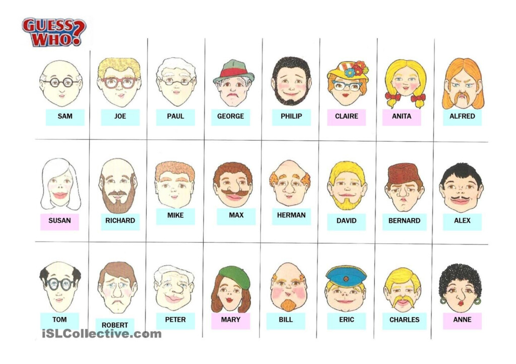 Guess Who Worksheets Free Worksheets For Kids Printable Worksheets