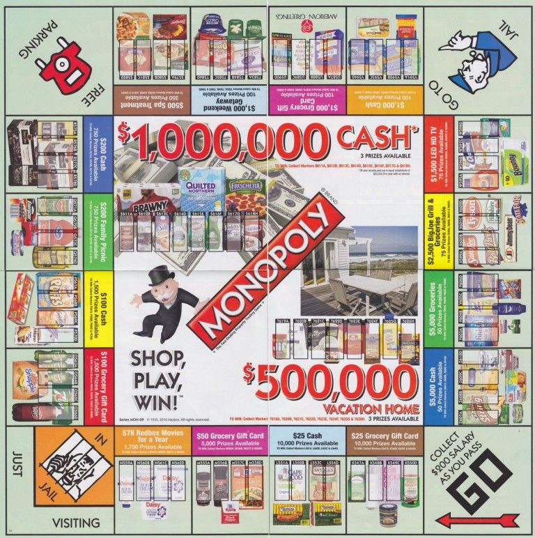 Albertsons Monopoly Game Board 2022 Printable Printable Board