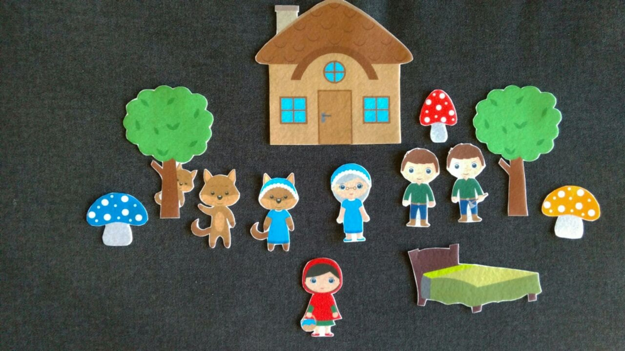 Little Red Riding Hood Felt Board Story Flannel Board Little Red Riding Hood Felt Board Story Flannel Board