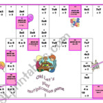 Multiplication Boardgame ESL Worksheet By Loic