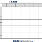Printable Super Bowl Squares 25 Grid Office Pool