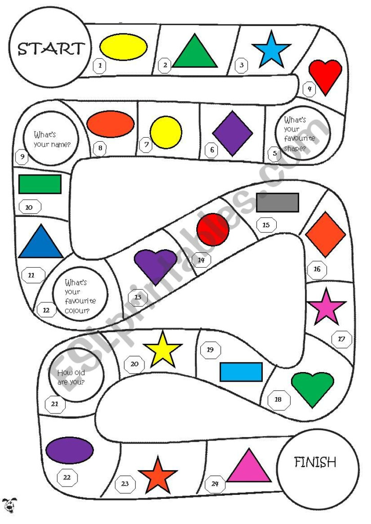 Shapes Boardgame ESL Worksheet By Yolaila