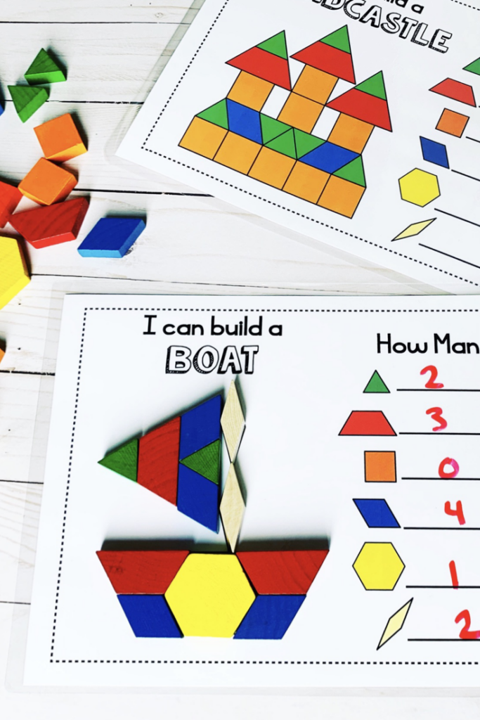 Summer Pattern Block Mats Pattern Blocks Pattern Block Printables 