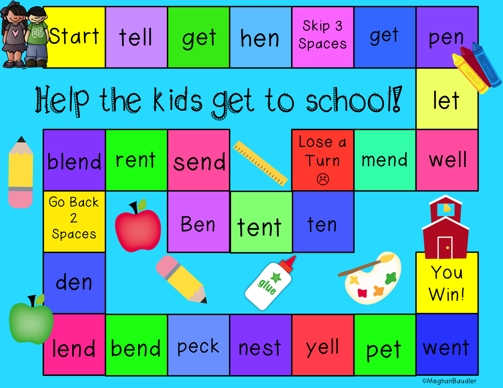 The Creative Colorful Classroom Engaging Phonics Board Games