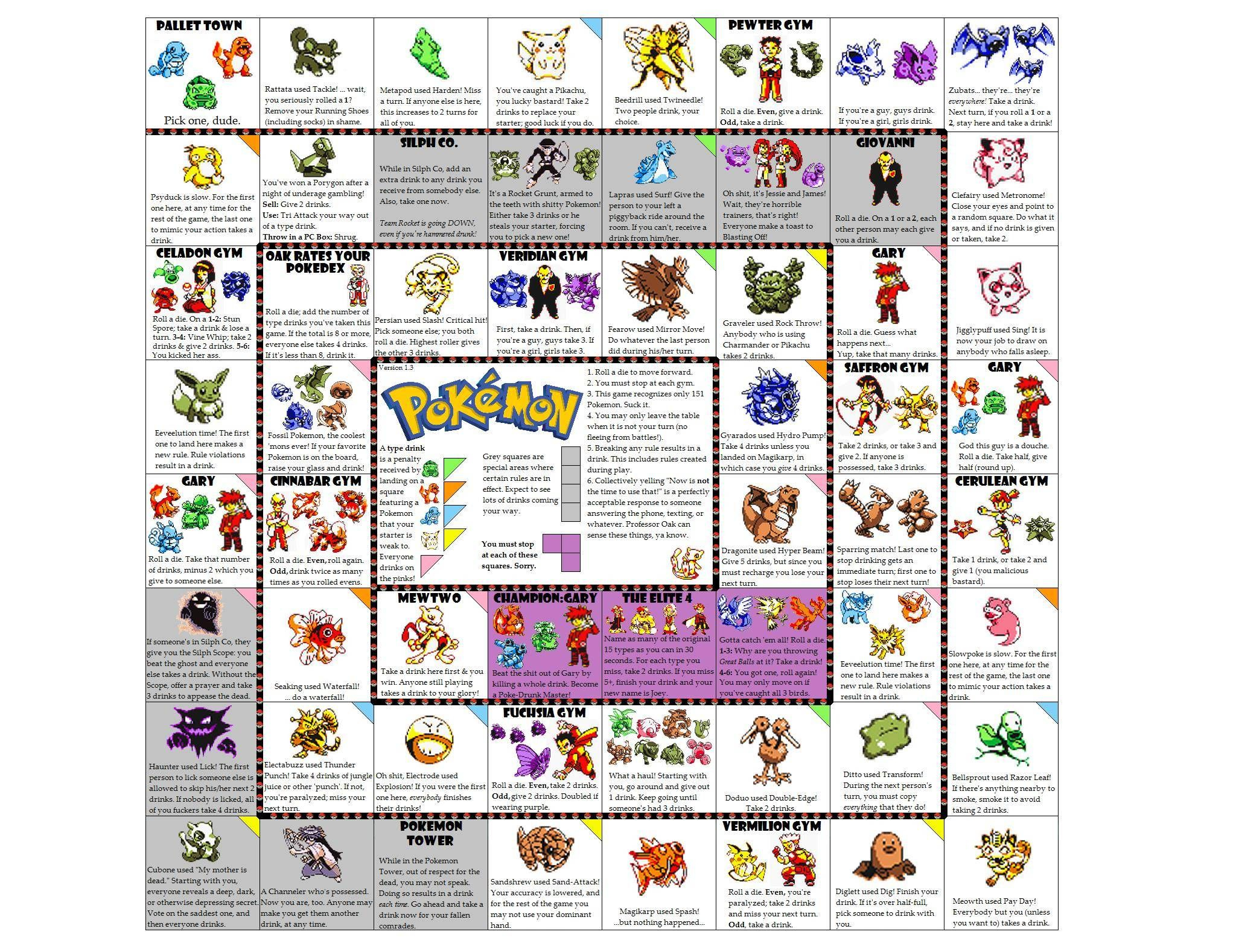 The Drunken Moogle Pokemon Drinking Game Fun Drinking Games The Drunken Moogle Pokemon Drinking Game Fun Drinking Games