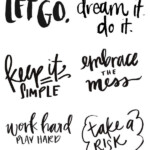 Vision Board Printables Inspirational Words And Phrases Simply
